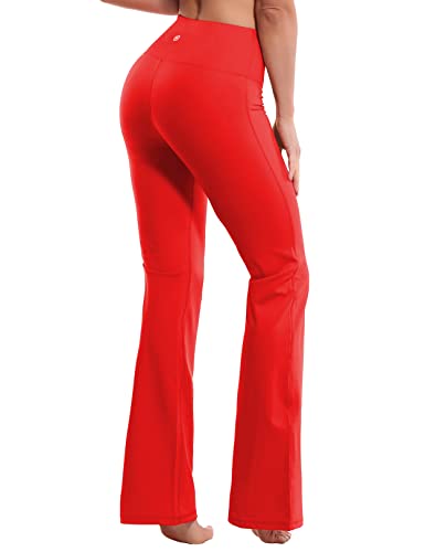 Image of BUBBLELIME 29 inch /31 inch /33 inch /35 inch /37 inch 3 Styles Women's High Waist Bootcut Yoga Pants Basic /Side Pockets Tummy Control Workout Flared