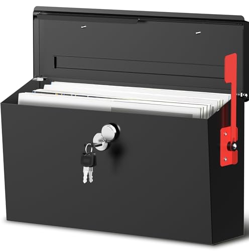 Large Wall Mount Mailbox with Flag
