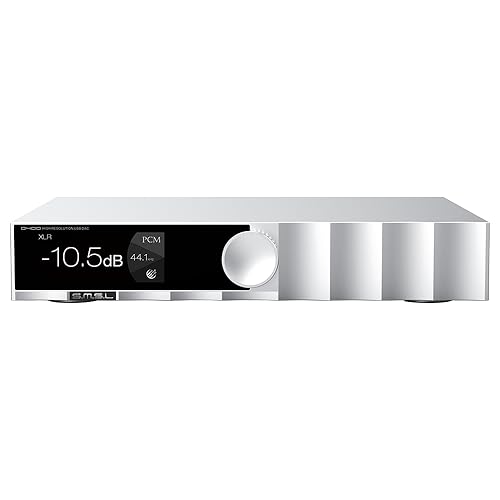 S.M.S.L D400 PRO USB DAC AK4499EX+AK4191EQ MQA MQA-CD Support DSD512 32Bit/768kHz with Remote Control Decoder (one Size, Silver, 1)