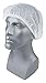 CONDOR 23KX19 Pleated Bouffant Cap, PP, 24 In, Wht, PK100