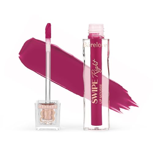Image of BARELOVE Swipe Right Non-Transfer Matte Liquid Lipstick | Up to 12-Hour Long-Lasting | 6 ml | Quick-Dry, Lightweight, One-Swipe High Pigmentation | Transfer Proof Lip Colour for Women - Fuchsia Glow