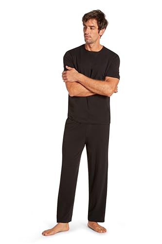 TAHARI Men's Ultimate Comfort Men's Crew Neck Sleep T-Shirt – Soft Cotton Blend, Lightweight & Breathable Lounge Shirt2