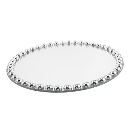 Ipetboom Bandeja Decorativa Multifuncional para Tocador Baño y Dormitorio Bandeja De Espejo para Perfume y Joyas para Exhibir