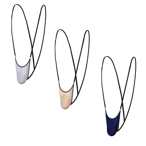 Mens Mankini Bodysuit Adjustable Thongs and G-Strings Stretch Sling Lingerie Underwear for Bikini