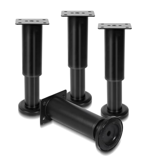 Sonnewelt 8er Set Edelstahl Möbelfüße,Weiß Möbelbeine 18-30cm Höhenverstellbar, Füße für möbel mit Schrauben, | Belastbar bis 300 KG, für Sofa Möbelfüße Schreibtisch Stühle