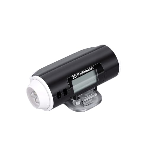 Podómetro 3D con linterna LED y diseño ligero negro de 77 mm 4