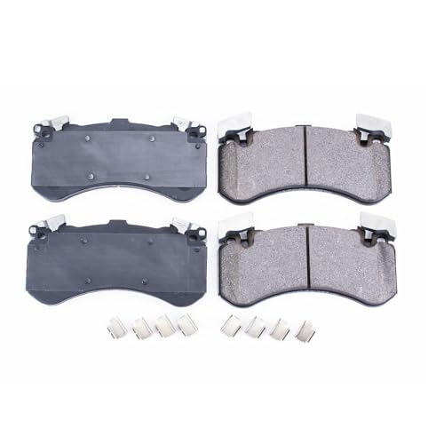 Image of PowerStop Front Brake Pads for Audi A8 Quattro 2012-16 |S6 2013-18 |S7 2013-18 |S8 2013-18 - Z17 Ceramic Brake Pads with Installation Hardware, 17-1575