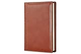 PROGRESSIO Agenda diaria 2021 - A5 (15x21) planner 12 meses - Handmade in Italy - marron claro