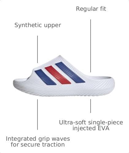 adidas Men's Purechill, White/Team Royal Blue/Better Scarlet, 8 - image 3