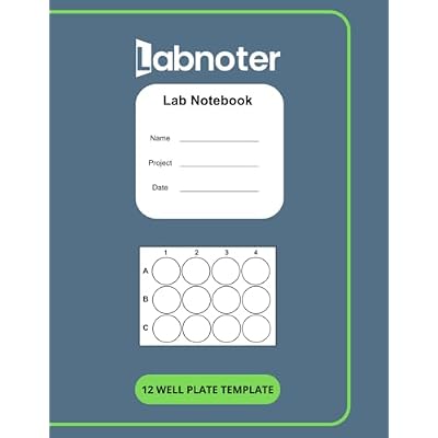 Lab Notebook - 12 Well Plate Map Templates - Labnoter: Research Planner for Cell Culture, PCR, Immunoassays & Drug Screening