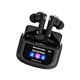 SHOOYIO Dünne Funk-Kopfhörer, Farb-LCD-Display, 40 Stunden, erweitertes Vergnügen, Schnellgebühren-Funktion, stabile Verbindung für Studium, Arbeit, lange permanente Batterie, Geräuschunterdrückung