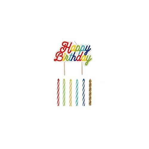 Lot de 12 bougies d'anniversaire, bougies en spirale et bougies pour gâteau d'anniversaire Cover