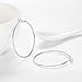 4 Pairs Sterling Silver Hoop Earrings, 14K White Gold Plated Silver Big Hoop Earrings Set for Women 30 40 50 60MM