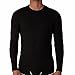 Liabel 2 Maglie Uomo Manica Lunga in Caldo Cotone Termico Girocollo Art.e333 (Nero, M)