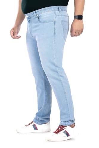 Image of Pluss Tribe - Plus Size Jeans for Men - Denim Jeans - Ideal for Casual, Office Available Sizes : 40 to 52