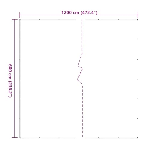 Vidaxl Telone Trasparente Con Occhielli 6X12 M In Polietilene, Telone Trasparente, Telo Chiaro Resistente, Telo Telone Chiaro Resistente - 2