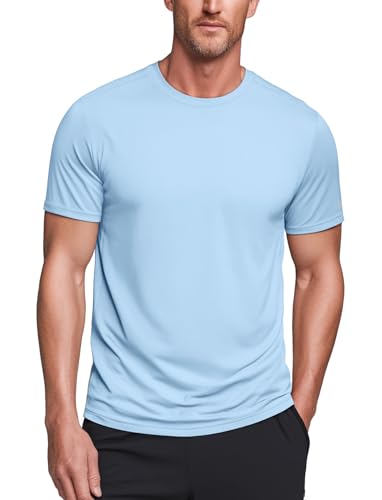 Zengjo Mens Athletic Shirts Moisture-Wicking Quick Dry Workout Tees Lightweight Crewneck T-Shirts for Running Gym Casual Work2