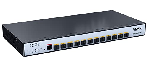 Image of SODOLA 12 Port 10G SFP+ Smart Switch| L2 /L3+ Smart Managed | DoS Attack Prevention | IPv6 | Static Routing | L2 /L3QoS, IGMP & LAG | Limited Lifetime Protection Managed Ethernet Switch 
