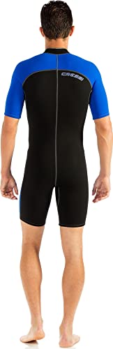 Cressi Mens Shorty Short Scuba Wetsuits, Black/Blue, 3Xl C 46 -48 W 37 -40 H 6 3 -6 Us #TOP1