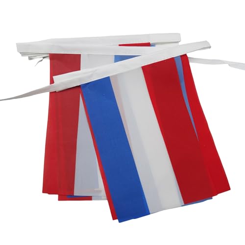 Image of AZ FLAG Netherlands 6 meters BUNTING Flag 20 flags 9'' x 6'' - Dutch STRING flags 15 x 21 cm