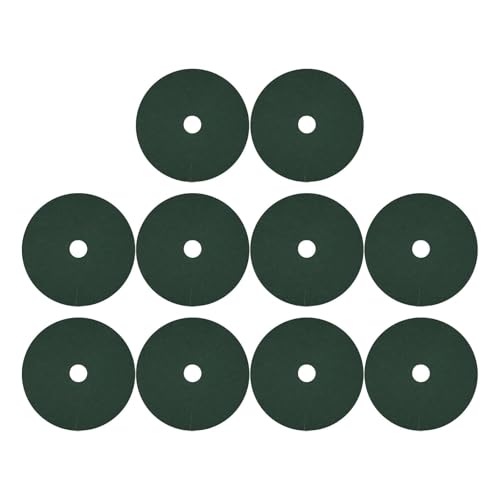 Gralara 10 Disques de Paillage Anti-Mauvaises Herbes pour Arbres, Protection d'arbre Ronde en Tissu Non-Tissé, Protection des Racines, Idéal pour Jardin, Pelouse et Serre, Vert, 52cm