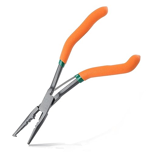 LEONTOOL Alicate de pesca com anel dividido de 20 cm, alicate de pesca multifuncional com cortador d