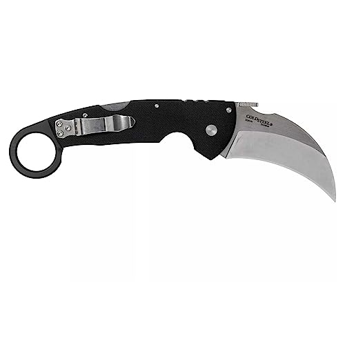Cold Steel Tiger Claw Folding Knife With Tri-Ad Lock And Pocket Clip, Plain Edge, 3.25 In #TOP2