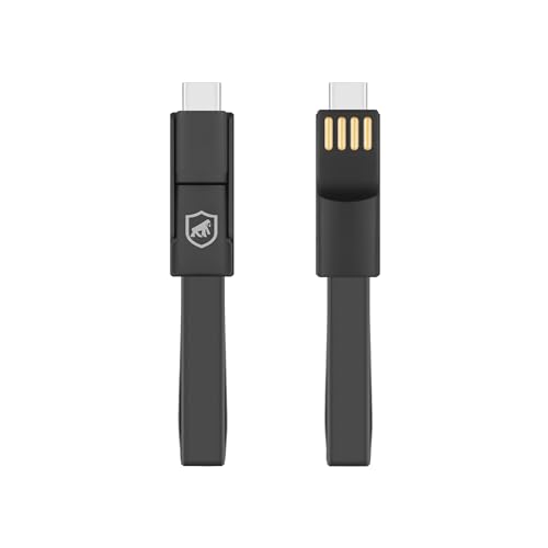 Gshield Cabo Slim 3 em 1 - Micro USB/Lightning e Tipo C - Compatível com iPhone e Android, Funcional e leve, 14.5cm