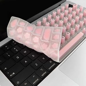 Protector de teclado para uñas largas HRH silicona compatible MacBook Pro 13 miniatura 3