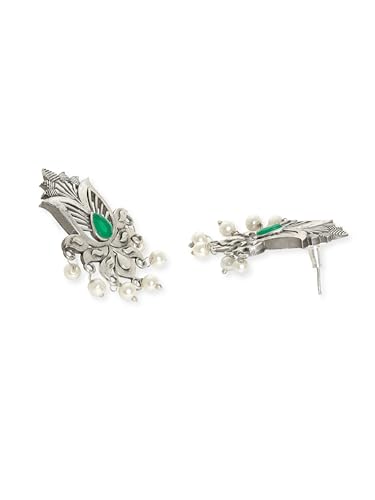 Image of Rubans Demi Fine Stainless Steel Dangler Earrings CZ Gift for Women & Girls