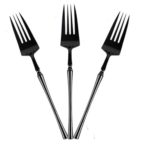 EcoQuality Black Disposable Plastic Fork - Heavy Weight Plastic Black Cutlery, Disposable Utensils, Silverware Perfect for Wedding, Birthday, Event Planning, Baby Shower, Anniversaries (128)