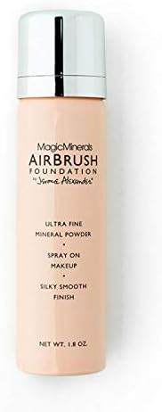 MagicMinerals AirBrush Foundation by Jerome Alexander, Spray Makeup with Skincare Active Ingredients, Ultra-Light, Buildable, Full Coverage Formula (Fair)