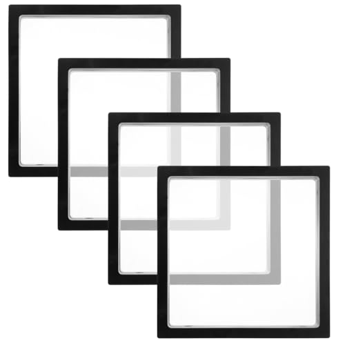 GALPADA Grand présentoir flottant pour bijoux 3D 18 x 18 cm carré en polyéthylène