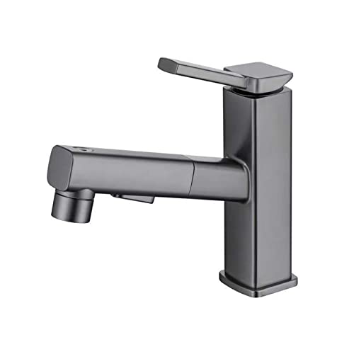 Robinet de salle de bain avec pulvérisateur extractible et mitigeur eau chaude froide
