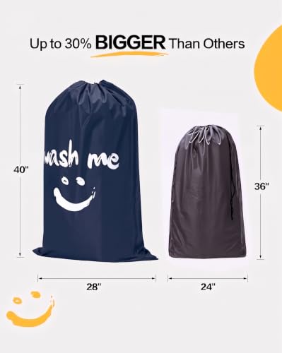 Image of HOMEST 2pack XL Laundry Bag with Strap, Clothes Organizer for Dorm & Travel