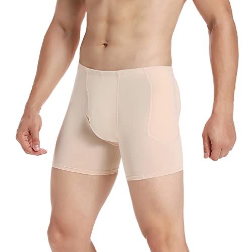Moldeador de cuerpo de compresión para hombres con glúteos planos o caídos bajo la ropa