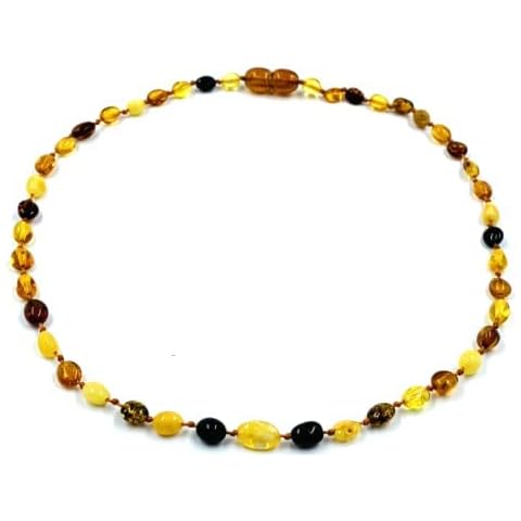 Adult Amber Necklace - Multi color Amber Necklace | Certified Genuine Amber Necklace Cover