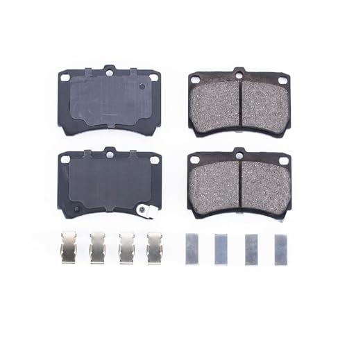 Image of PowerStop Front Brake Pads for Ford Aspire 1994-97 |Escort 1991-93 |Kia Rio 2001-02 |Mazda 323 1992-95 |Protege 1990-98 |Tracer 1991-93 - Z17 Ceramic Brake Pads with Installation Hardware, 17-466