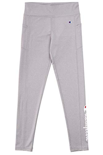 Champion Girls Heritage Stretch Active Leggings with Media Pocket (Small, Oxford Heather)2