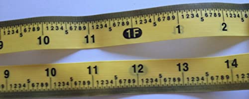 Cinta Métrica Tela 60 pulgadas Decimal Amarilla miniatura 2