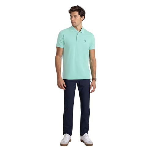 Image of U.S. POLO ASSN. Men Cotton Regular Fit Solid Polo With Small Pony