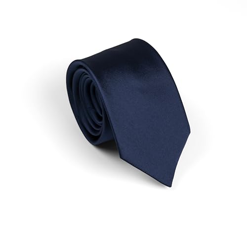 Remo Sartori - Cravatta Stretta Slim in Seta Tinta Unita, Larghezza cm 6, Made in Italy