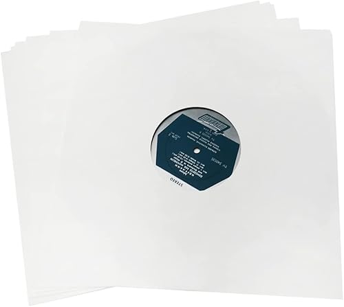 Miniatura 3 de sdroceRyaM Paquete de 20 fundas de papel interiores para discos de vinilo de 12 pulgadas, papel kraft blanco antiestático, cubiertas de protección