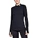 Under Armour Damen UA CG Mock Langarmshirt, Black/Metallic Silver (001), LG