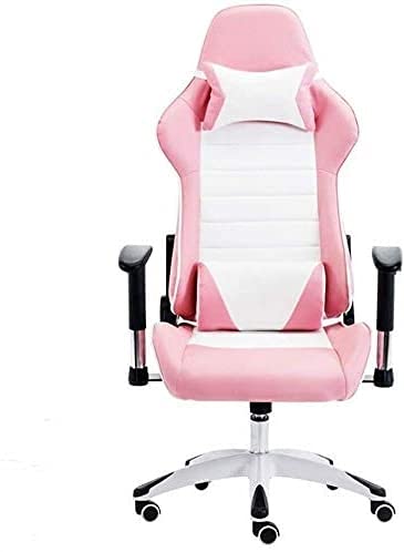 Office Chairs Comfortable Computer Chair Home Office Game Chair Gaming Racing Chair PU Leather Gaming Chair Colour Pink