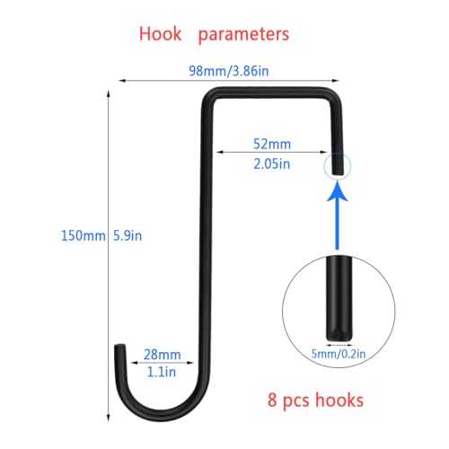 8 Pcs Versatile Garden Hooks for Hanging