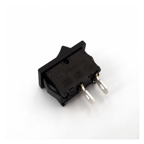Mini interrupteur à bascule noir 2 positions SPST 2 broches pour montages électriques 5 pièces - 4