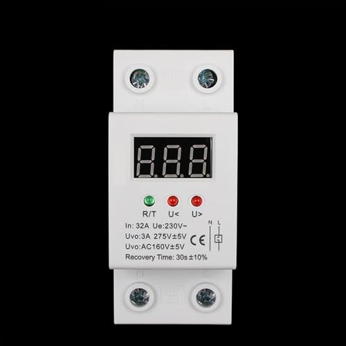 Disyuntor 32A 220V con reconexión automática y protector de voltaje LCD