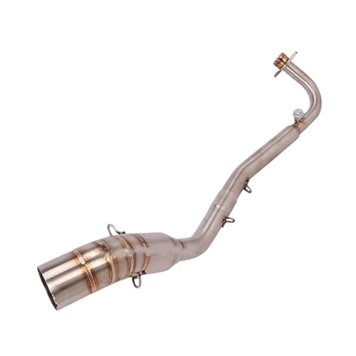 ZEEBQHKLW Slip On per Kawasaki per Ninja125 2015-2018 Sistema Scarico Moto Modificato Tubo Collegamento Centrale Anteriore Senza Silenziatore Sostituzione Parti