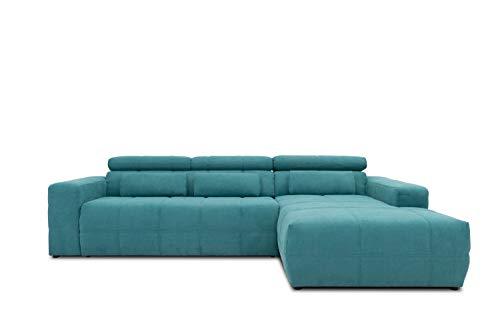 DOMO. collection Ecksofa Brandon, Sofa mit Rückenfunktion in L-Form, Polsterecke, Eckgarnitur 285 x 175 x 98 cm (BxTxH), türkis DOMO. collection Ecksofa Brandon, Sofa mit Rückenfunktion in L-Form, Polsterecke, Eckgarnitur 285 x 175 x 98 cm (BxTxH), türkis